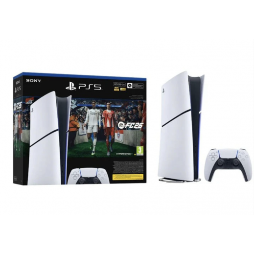 PlayStation 5 Slim Console Digital With EA FC 26 Voucher Bundle